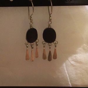 Custom stone & Sterling earrings